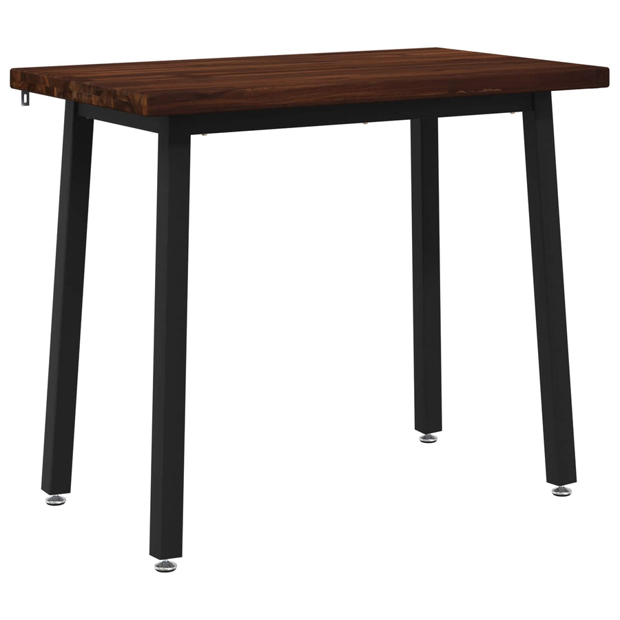 110 x 55 x 75 cm Massief Acaciahout Donkerbruin en Zwart