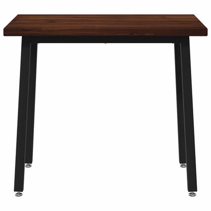 110 x 55 x 75 cm Massief Acaciahout Donkerbruin en Zwart