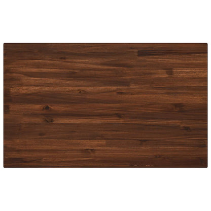 110 x 55 x 75 cm Massief Acaciahout Donkerbruin en Zwart