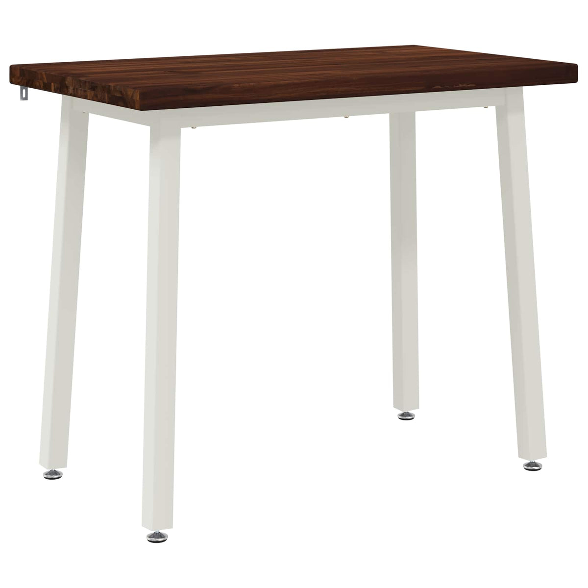 110 x 55 x 75 cm Massief Acaciahout Donkerbruin en Wit