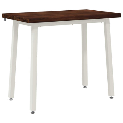 110 x 55 x 75 cm Massief Acaciahout Donkerbruin en Wit