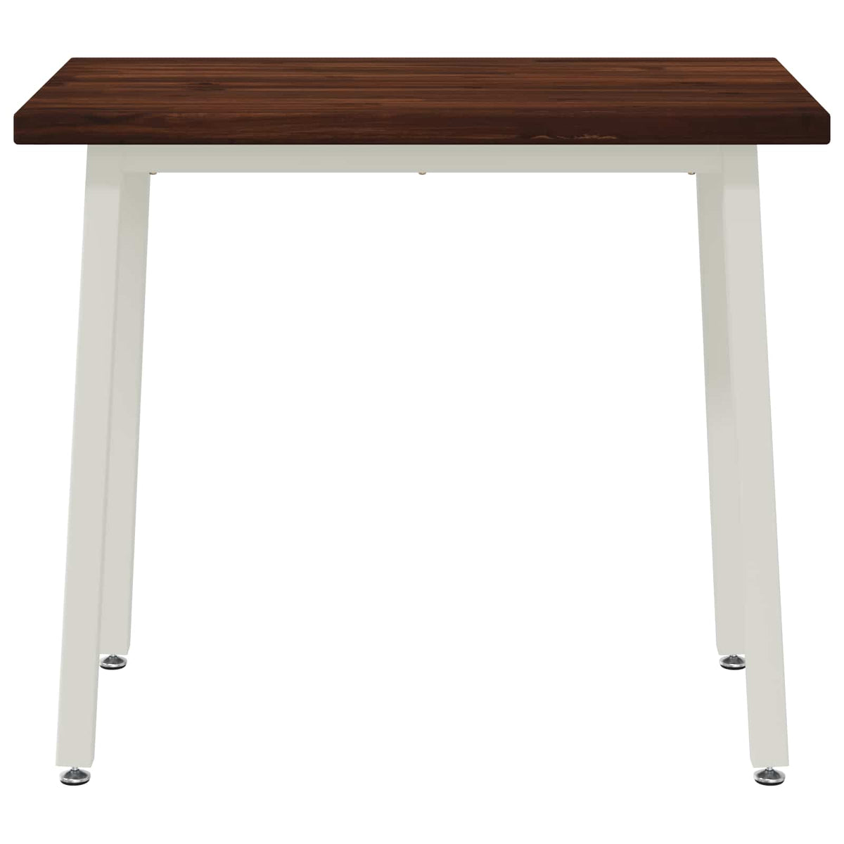 110 x 55 x 75 cm Massief Acaciahout Donkerbruin en Wit