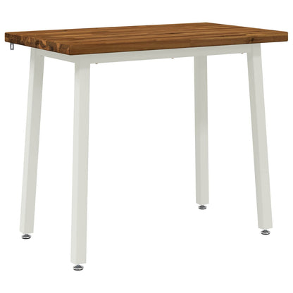 110 x 55 x 75 cm Massief Acaciahout Natuurlijk en Wit