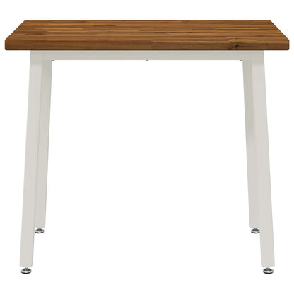 110 x 55 x 75 cm Massief Acaciahout Natuurlijk en Wit