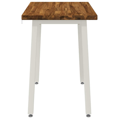 110 x 55 x 75 cm Massief Acaciahout Natuurlijk en Wit