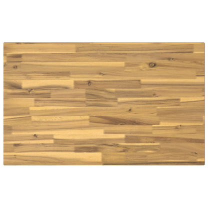 110 x 55 x 75 cm Massief Acaciahout Wit Rechthoekig