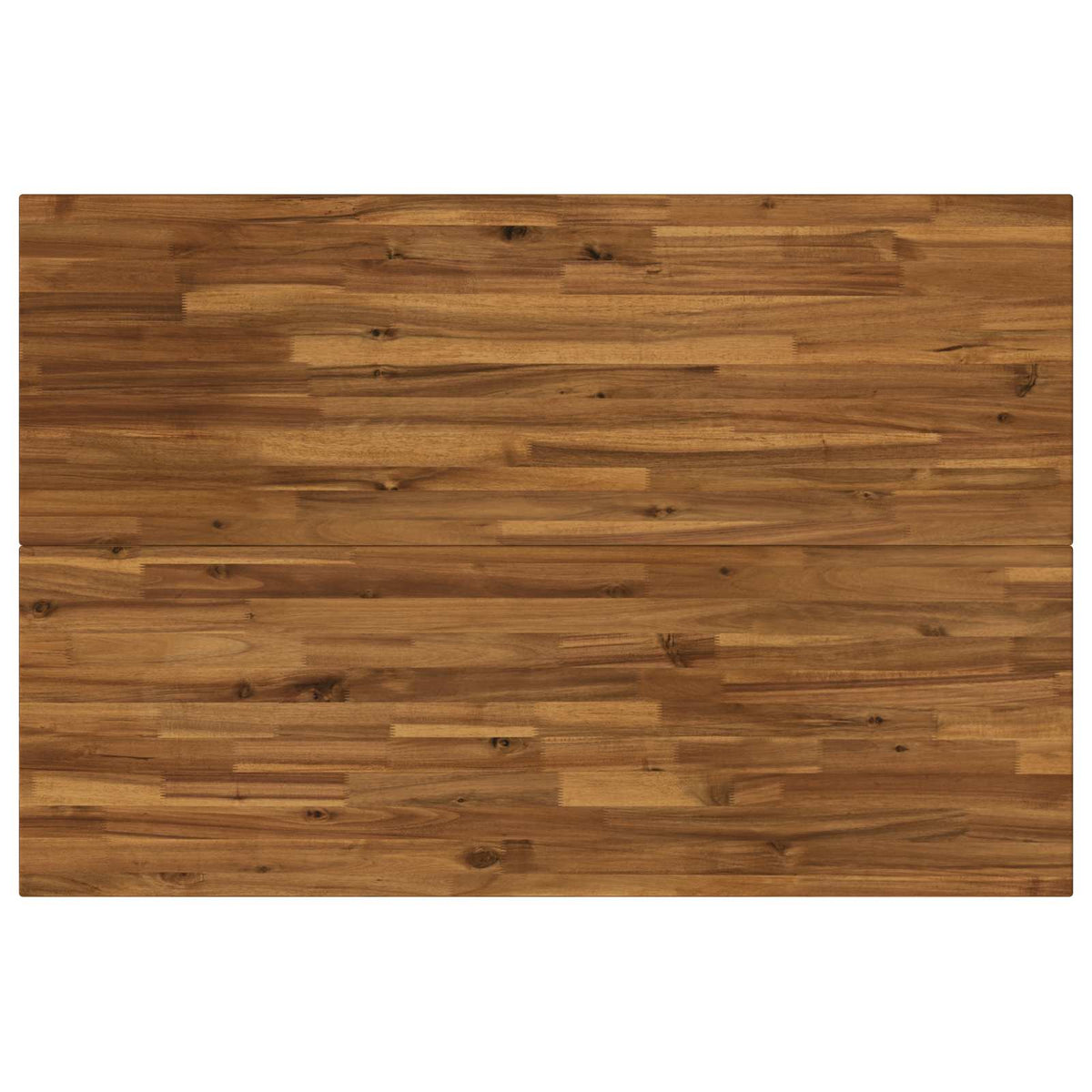 120 x 70 x 75 cm Massief Acaciahout Naturel en Zwart