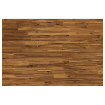 120 x 70 x 75 cm Massief Acaciahout Naturel en Zwart