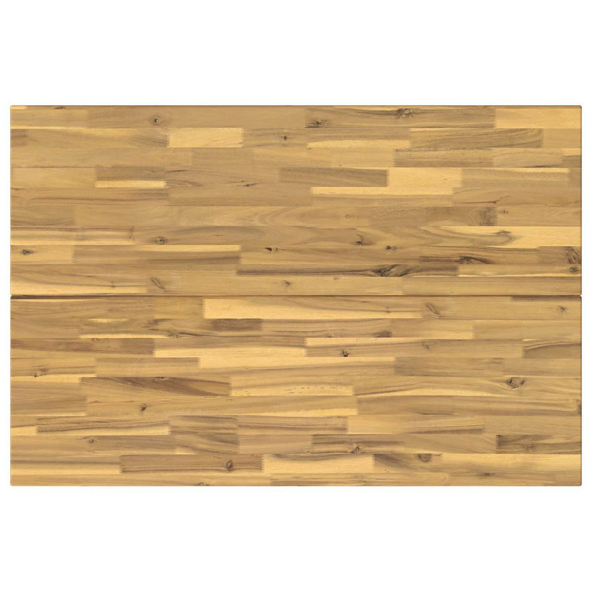 120 x 70 x 75 cm Massief Acaciahout Wit en zwart Rechthoekig