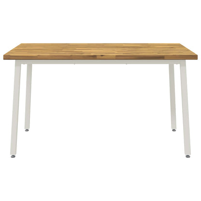 140 x 70 x 75 cm Massief Acaciahout Natuurlijk en Koffie