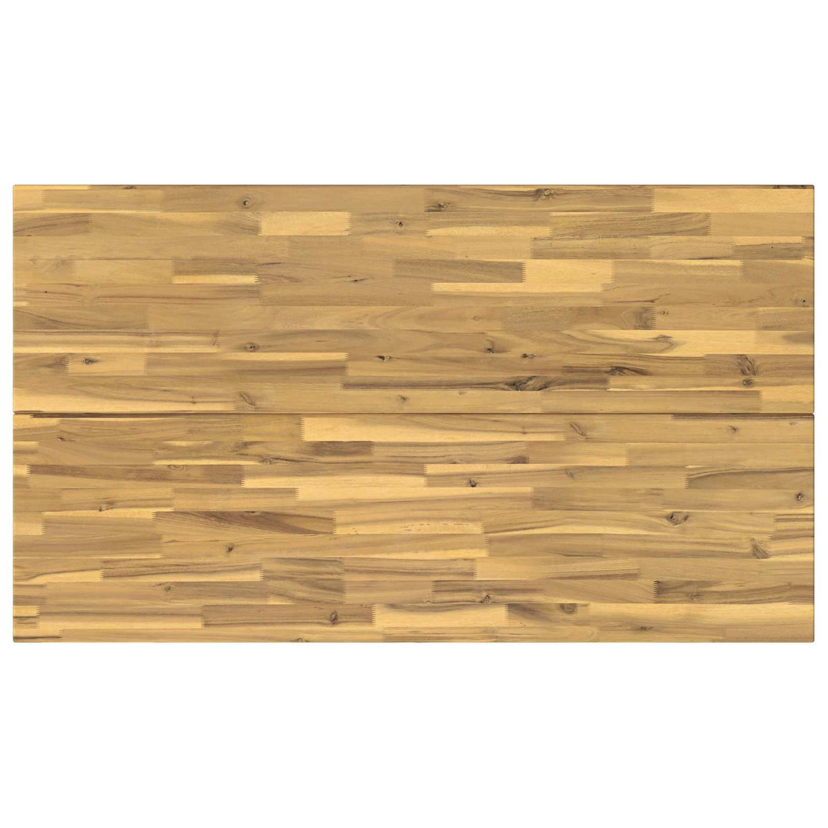 140 x 70 x 75 cm Massief Acaciahout Wit en zwart Rechthoekig