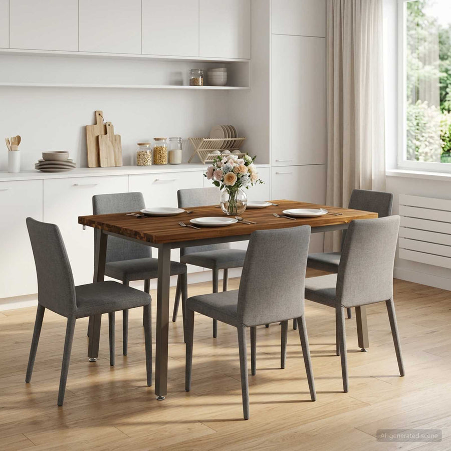 120 x 70 x 75 cm Massief Acaciahout Natuurlijk en Koffie