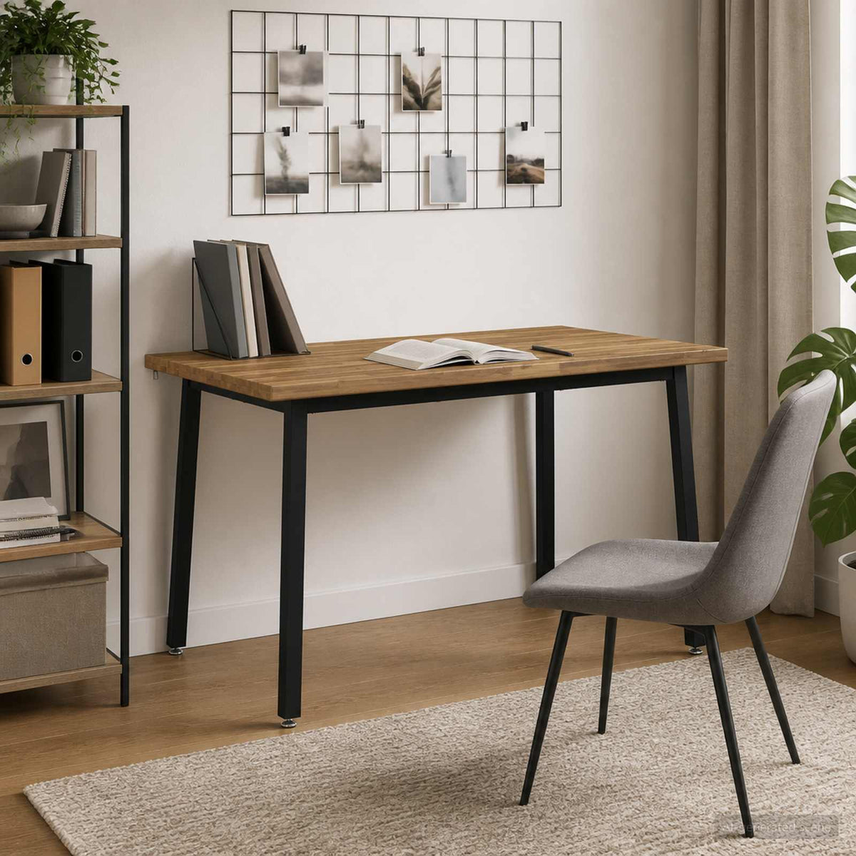 120 x 70 x 75 cm Massief Acaciahout Wit en zwart Rechthoekig