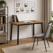 Eettafel 120x70x75 cm massief acaciahout zwart