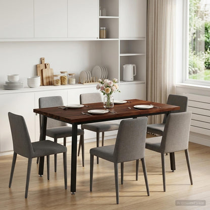 Vierkante Eettafel 140 x 90 x 75 cm Massief Acaciahout