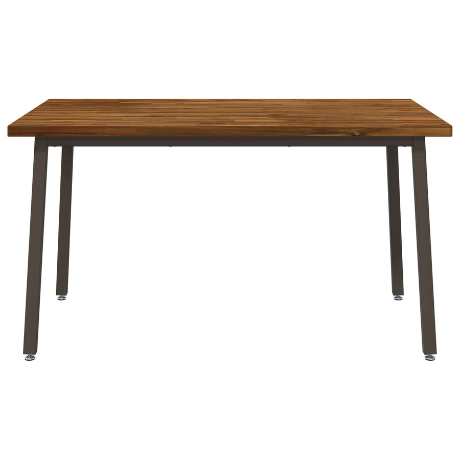 140 x 80 x 75 cm Massief Acaciahout Natuurlijk en Koffie