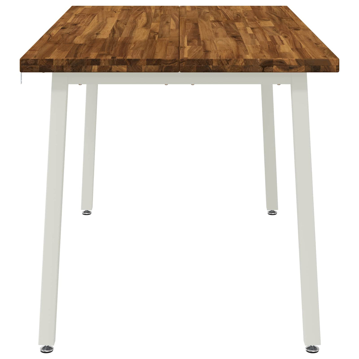 140 x 80 x 75 cm Massief Acaciahout Natuurlijk en Wit