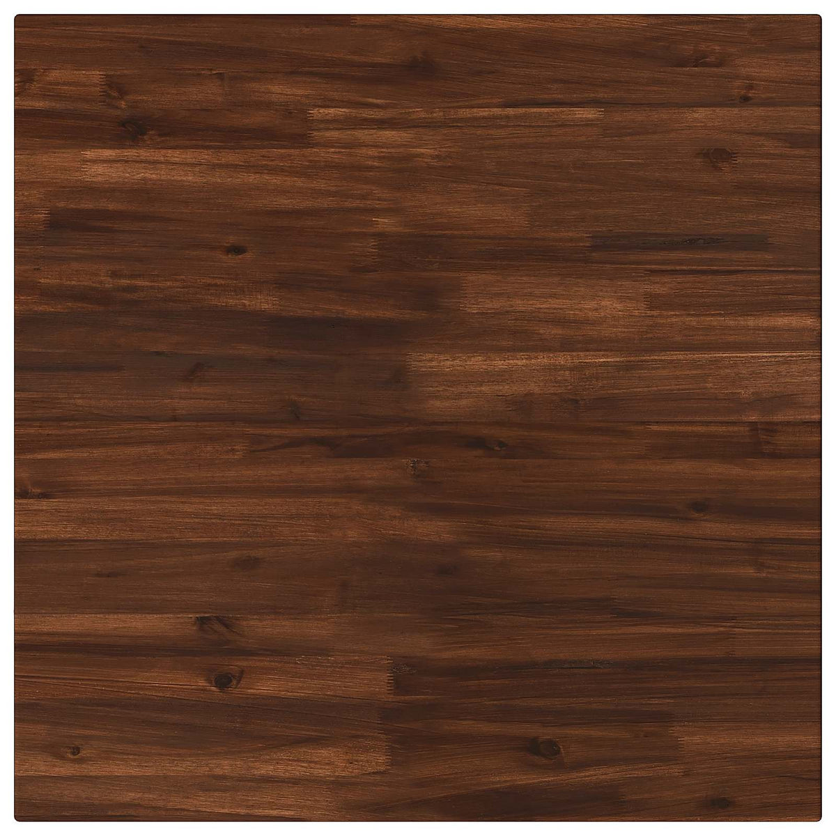 90 x 90 x 75 cm Massief Acaciahout Donkerbruin en Wit Vierkant