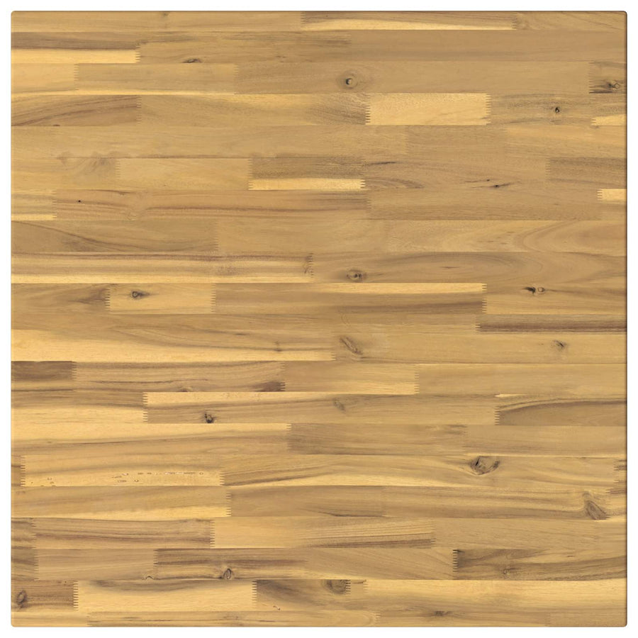 90 x 90 x 75 cm Massief Acaciahout Wit Vierkant