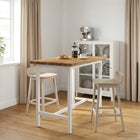 Tafelblad massief acaciahout wit 100x50x3,5 cm