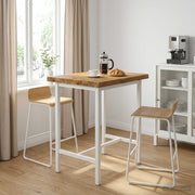 Tafelblad massief acaciahout 90x40x3.5 cm wit