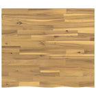 Tafelblad massief acaciahout 90x50x3,5 cm wit