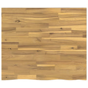 Tafelblad massief acaciahout 90x50x3,5 cm wit
