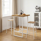 Tafelblad acaciahout 40x40x3.5 cm wit