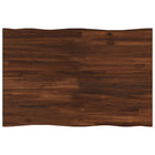 Tafelblad massief acaciahout 90x50x3.5 cm donkerbruin