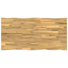 Tafelblad massief acaciahout 120x60 cm wit
