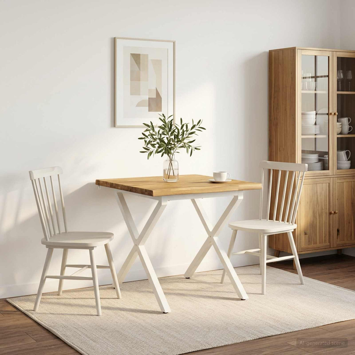 Live Edge Eettafel 90 x 90 x 75 cm Massief Acaciahout