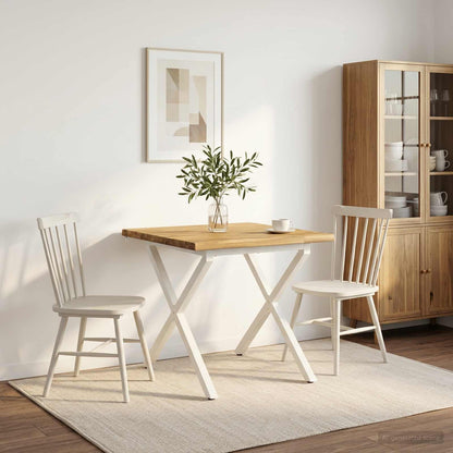 Live Edge Eettafel 90 x 90 x 75 cm Massief Acaciahout