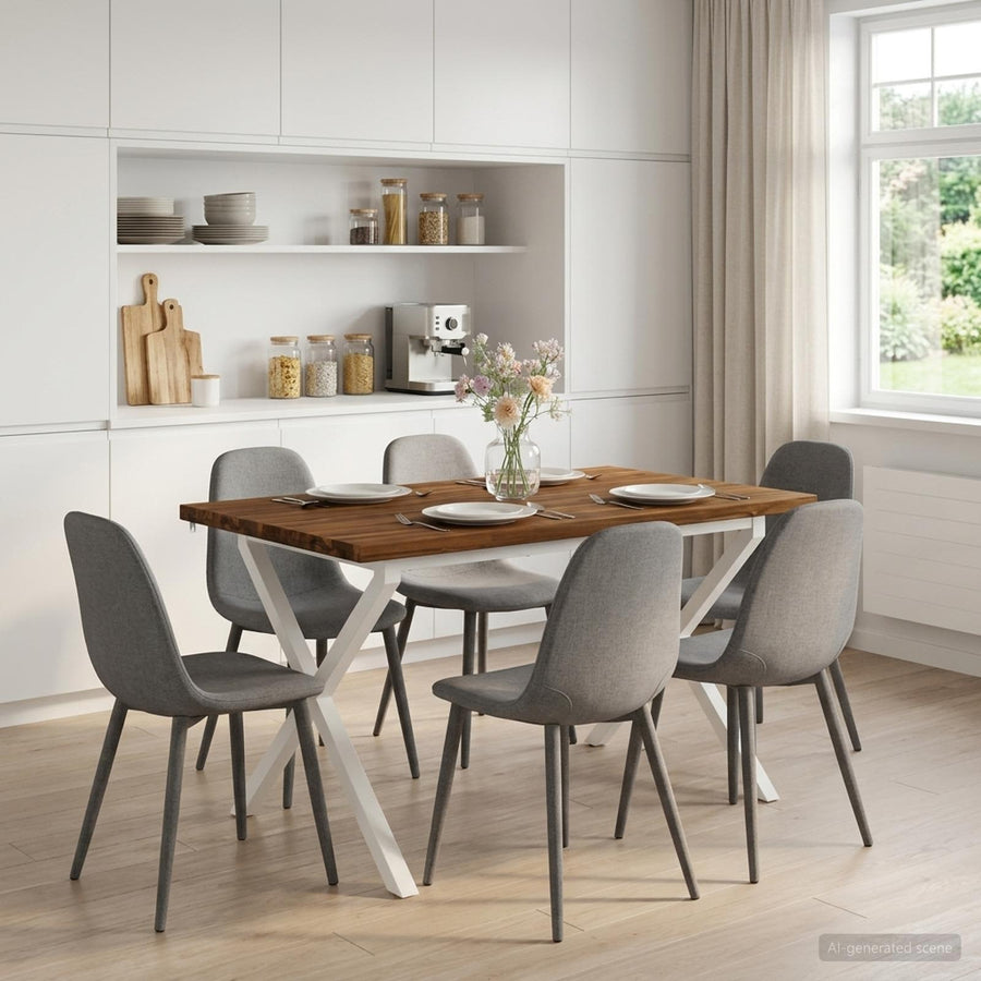 Vierkante Eettafel 120 x 90 x 75 cm Massief Acaciahout Naturel
