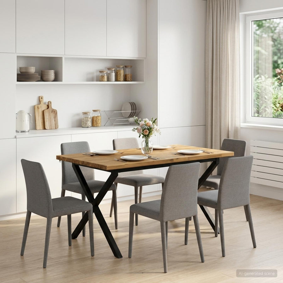 Vierkante Eettafel 120 x 70 x 75 cm Massief Acaciahout