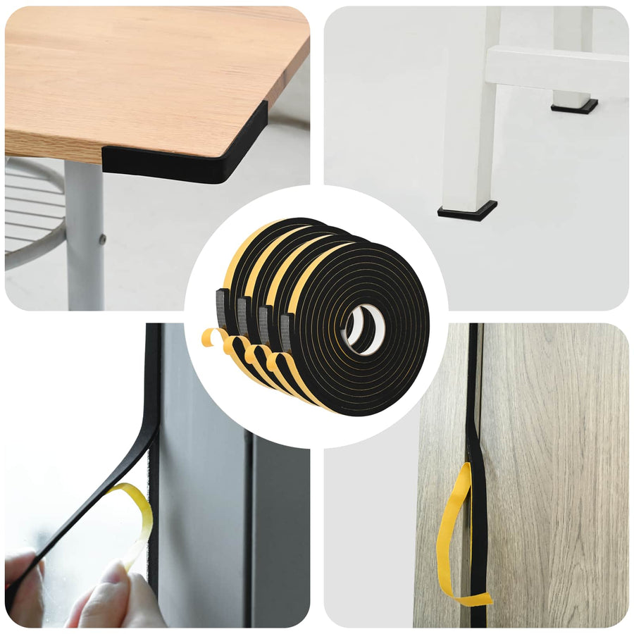 Zelfklevende schuimtape 4 pcs Zwart 15mm x 5m CR Schuim