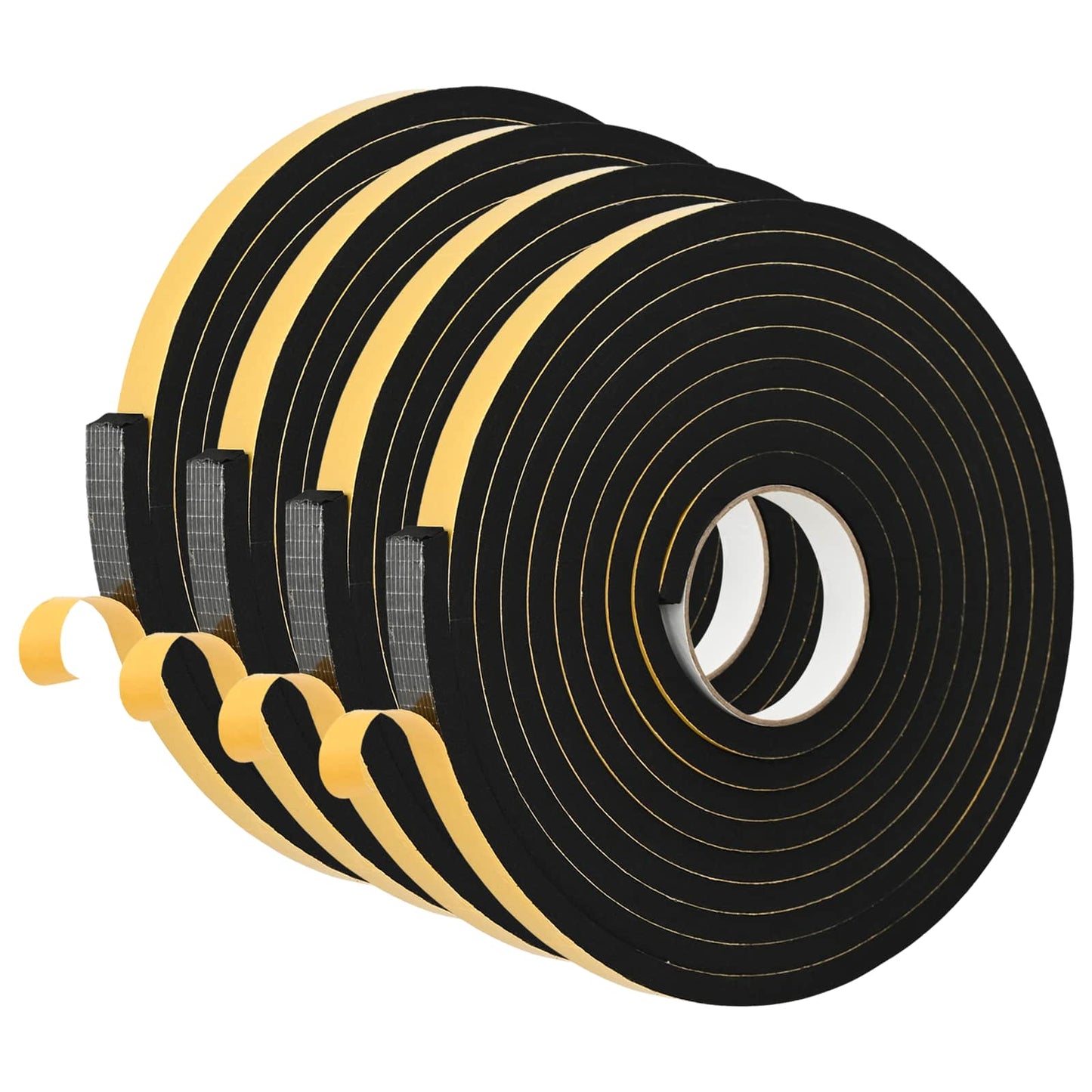 Zelfklevende schuimtape 4 pcs Zwart 15mm x 5m CR Schuim