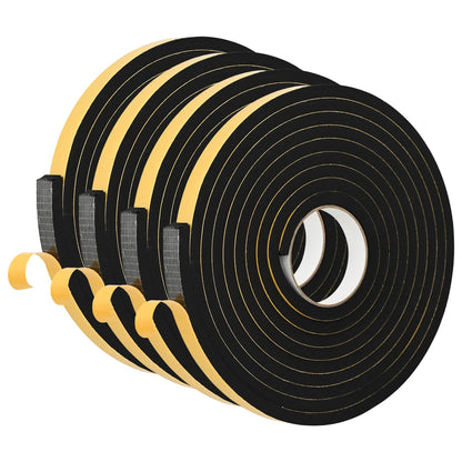 Zelfklevende schuimtape 4 pcs Zwart 15mm x 5m CR Schuim