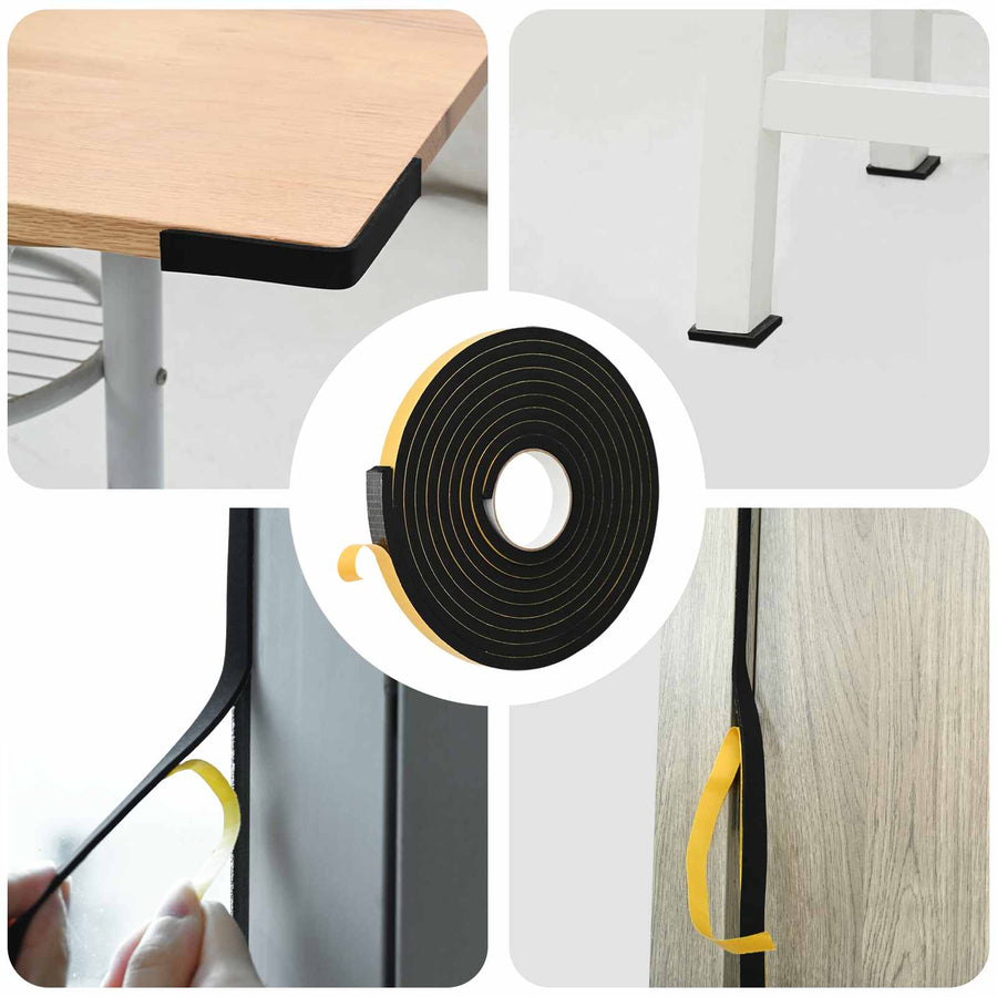 Zelfklevende schuimtape 10 pcs Zwart 15mm x 5m CR Schuim