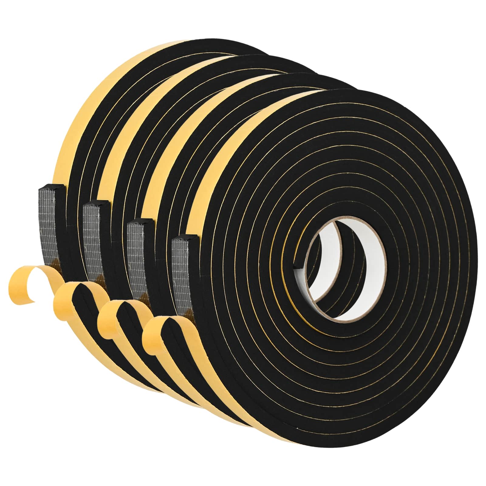 Zelfklevende schuimtape 4 pcs Zwart 20mm x 5m CR Schuim