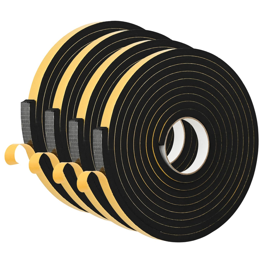 Zelfklevende schuimtape 4 pcs Zwart 20mm x 5m CR Schuim