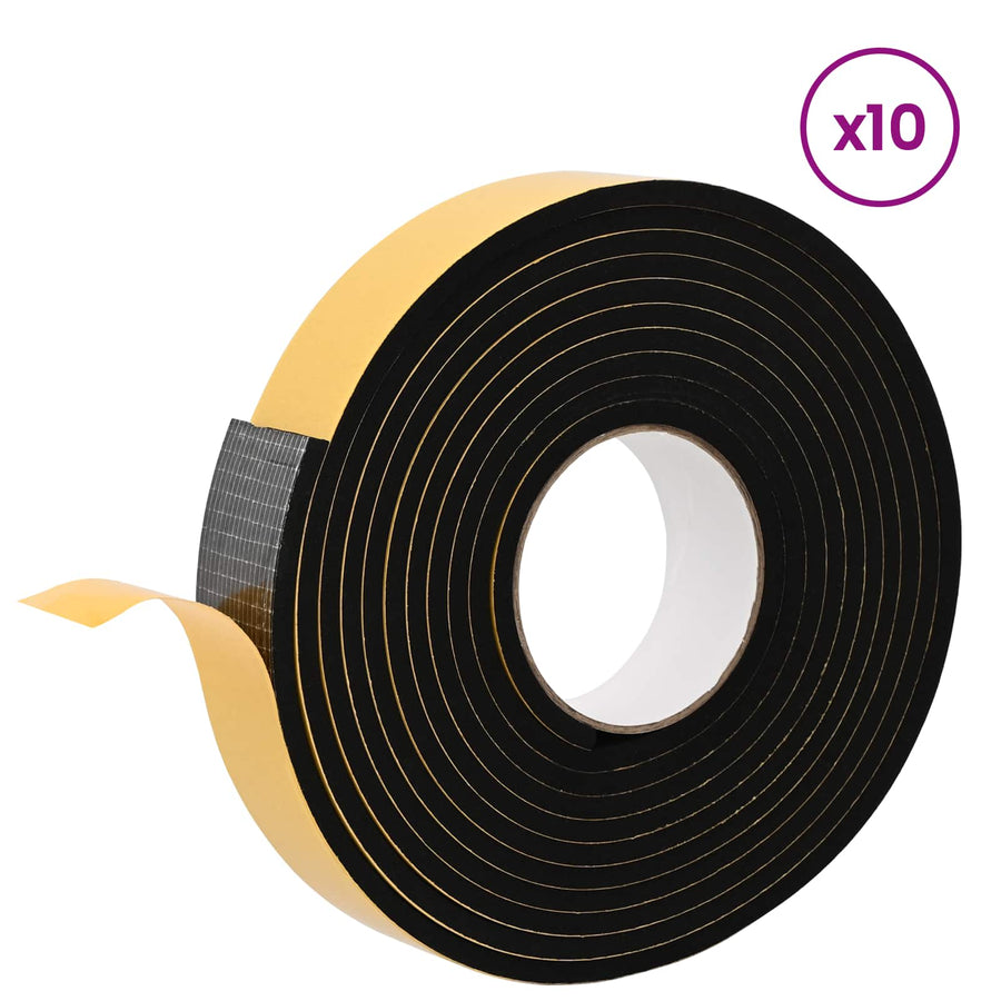 Zelfklevende schuimtape 10 pcs Zwart 40mm x 5m CR Schuim