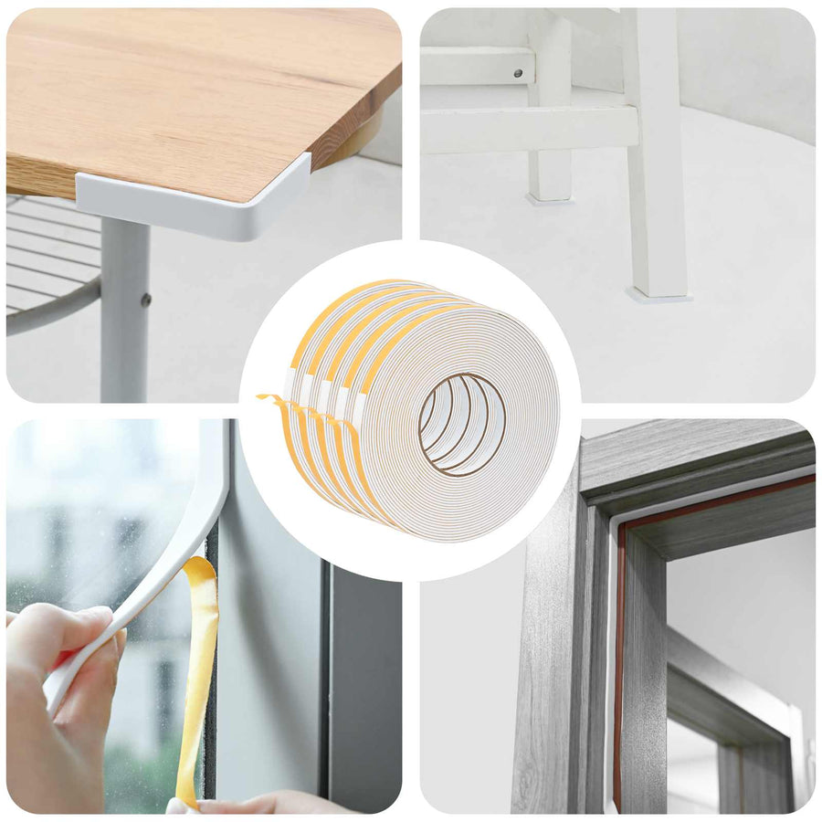 Zelfklevende schuimtape 5 pcs Wit 10mm x 10m CR Schuim