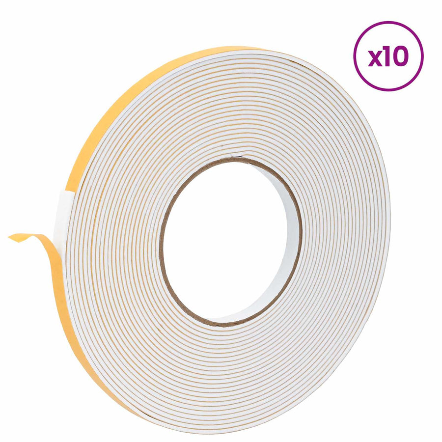 Zelfklevende schuimtape 10 pcs Wit 10mm x 10m CR Schuim