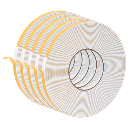 Zelfklevende schuimtape 5 pcs Wit 10mm x 10m CR Schuim