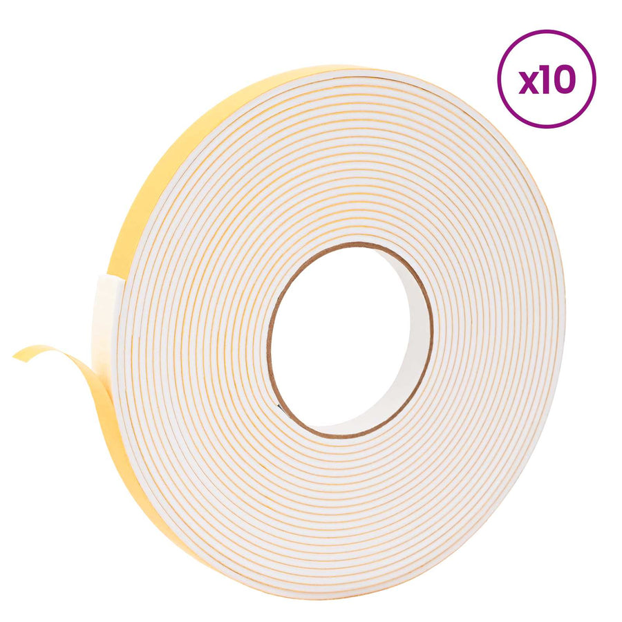 Zelfklevende schuimtape 10 pcs Wit 15mm x 10m CR Schuim