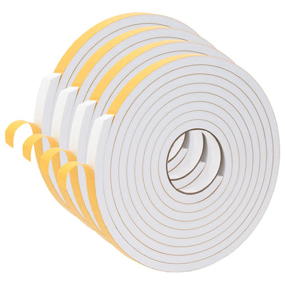 Zelfklevende schuimtape 4 pcs Wit 15mm x 5m CR Schuim