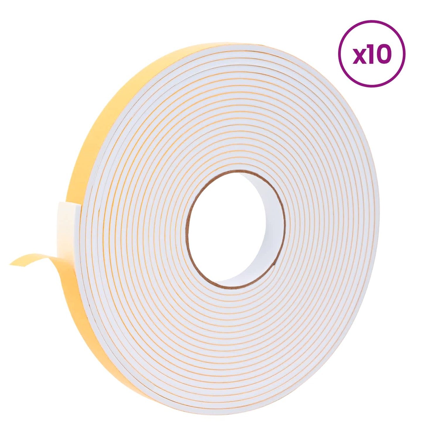 Zelfklevende schuimtape 10 pcs Wit 20mm x 10m CR Schuim