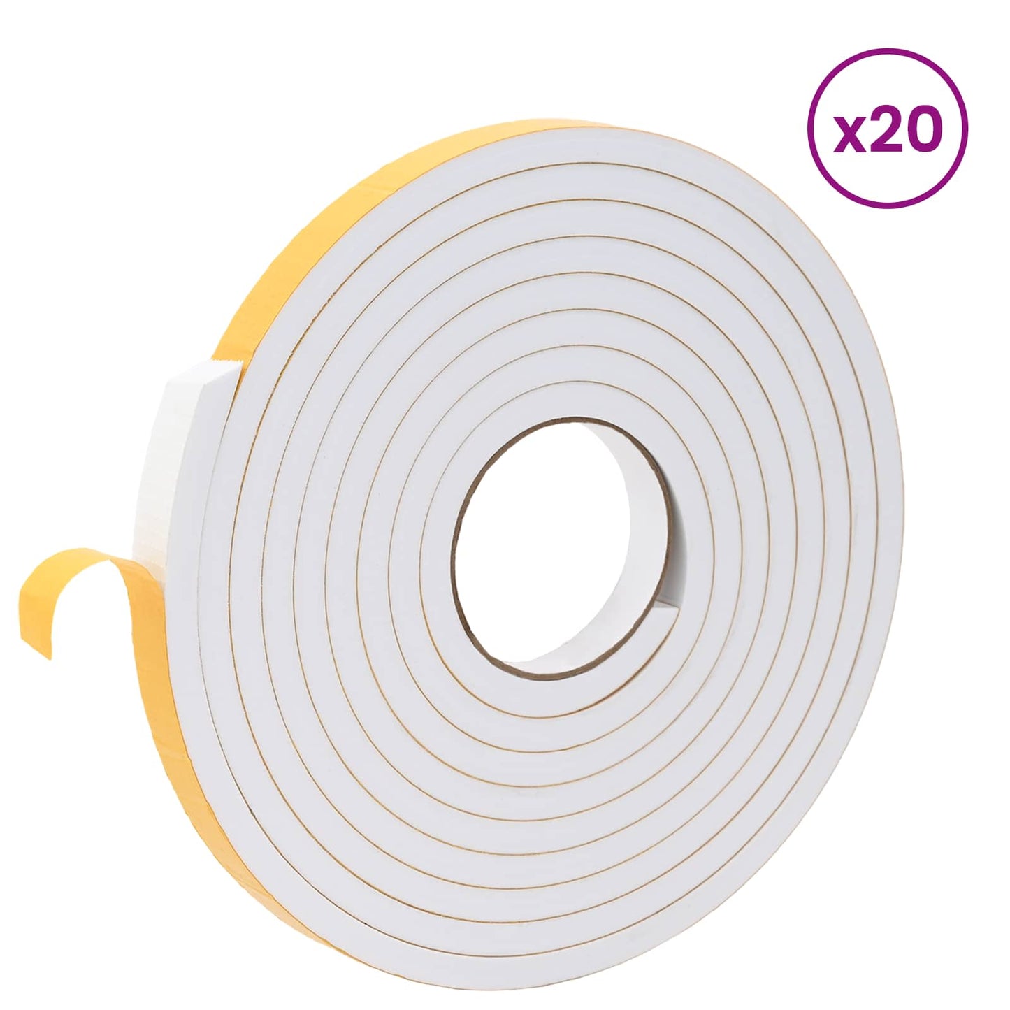 Zelfklevende schuimtape 20 pcs Wit 20mm x 5m CR Schuim