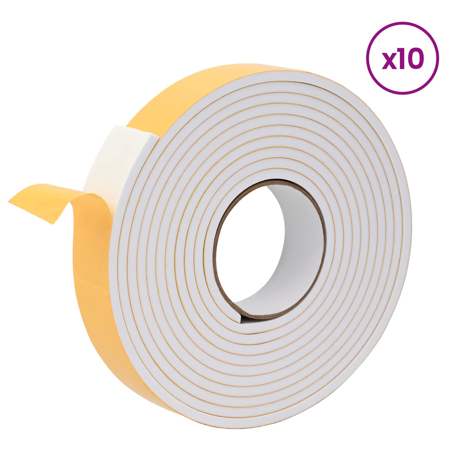 Zelfklevende schuimtape 10 pcs Wit 30mm x 5m CR Schuim