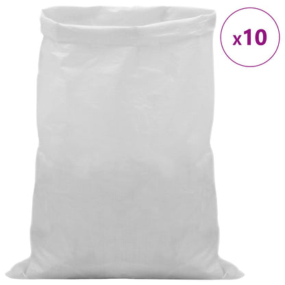Geweven zakken 10 pcs Wit 30 x 45 cm PP